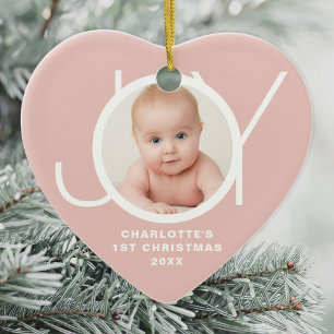 Benutzerdefiniertes Foto vom ersten Weihnachten de Keramik Ornament