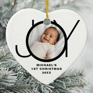 Benutzerdefiniertes Foto vom ersten Weihnachten de Keramik Ornament