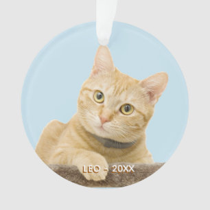 Benutzerdefiniertes Foto von einer roten Katze auf Ornament