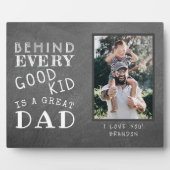 Benutzerdefiniertes Foto von großem Vater oder Mam Fotoplatte (Vorderseite)