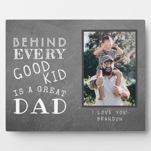 Benutzerdefiniertes Foto von großem Vater oder Mam Fotoplatte (Vorderseite)