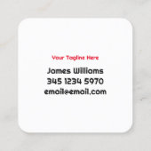 Benutzerdefiniertes Foto von Santa Services Quadratische Visitenkarte (Rückseite)