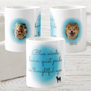 Benutzerdefiniertes Foto von Shiba Inu in Pastellb Kaffeetasse