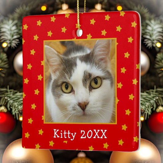 Benutzerdefiniertes Foto Weihnachten Keramikornament