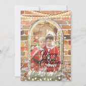 Benutzerdefiniertes Foto Weihnachtsfenster Feiertagskarte (Vorderseite)