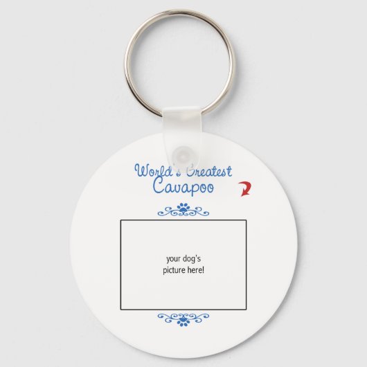 Benutzerdefiniertes Foto! Weltbest Cavapoo Schlüsselanhänger (Vorderseite)