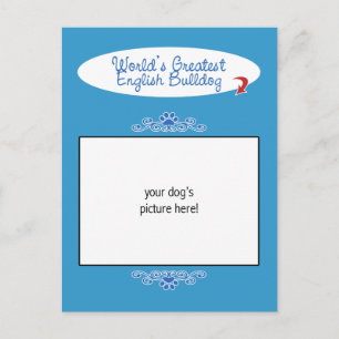 Benutzerdefiniertes Foto! weltbest English Bulldog Postkarte