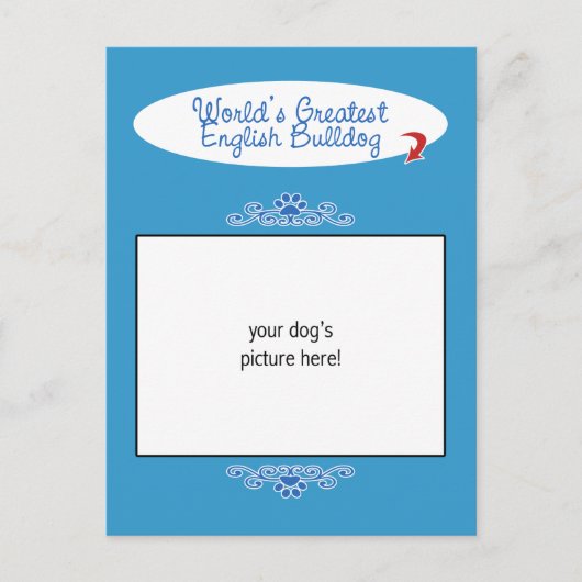 Benutzerdefiniertes Foto! Weltbest English Bulldog Postkarte (Vorderseite)