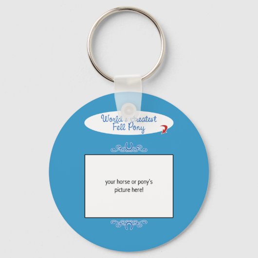 Benutzerdefiniertes Foto! Weltbest Fell Pony Schlüsselanhänger (Vorderseite)