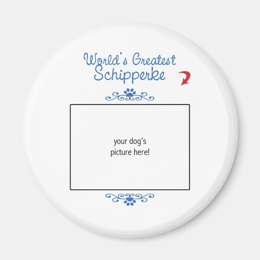 Benutzerdefiniertes Foto! Weltbest Schipperke Magnet (Vorne)