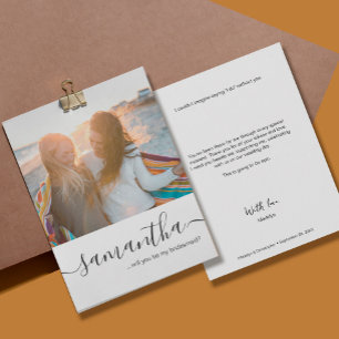 Benutzerdefiniertes Foto Werden Sie mein Vorschlag Einladung