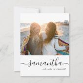 Benutzerdefiniertes Foto Werden Sie mein Vorschlag Einladung (Vorderseite)