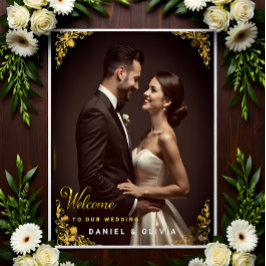 Benutzerdefiniertes Foto Willkommen zur Hochzeit Acrylschild
