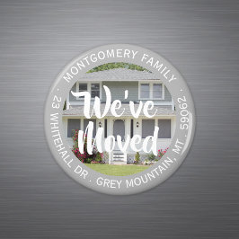 Benutzerdefiniertes Foto Wir haben den Adresswechs Magnet