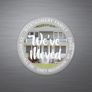 Benutzerdefiniertes Foto Wir haben den Adresswechs Magnet