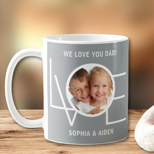 Benutzerdefiniertes Foto Wir lieben dich Papa Vate Kaffeetasse