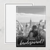 Benutzerdefiniertes Foto wird meine Bridesmaid sei Einladung (Vorne/Hinten)