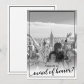 Benutzerdefiniertes Foto wird meine Trauzeugin sei Einladung (Vorne/Hinten)