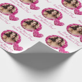 Benutzerdefiniertes Foto, Wunschfarben, Blumenmutt Geschenkpapier (Ecke)