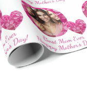 Benutzerdefiniertes Foto, Wunschfarben, Blumenmutt Geschenkpapier (Rolleneckpunkt)