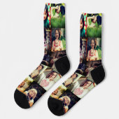 Benutzerdefiniertes Foto x12 Socken (Linkes Detail)