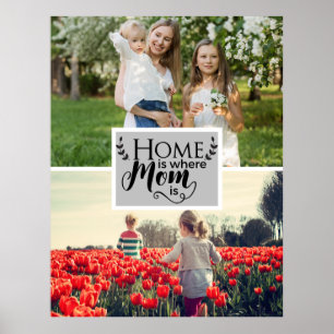 Benutzerdefiniertes Foto   Zuhause ist Mama Poster