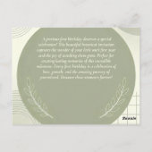 Benutzerdefiniertes Foto zum 1. Geburtstag - Perso Postkarte (Rückseite)