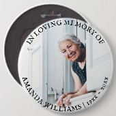 Benutzerdefiniertes Foto zur Beerdigung von Text Button (Vorne & Hinten)