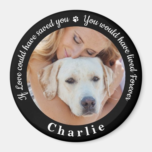 Benutzerdefiniertes Foto zur Erinnerung an Pet Los Magnet (Vorne)