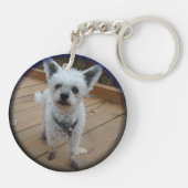 Benutzerdefiniertes Foto zur Hundeschutzung Schlüsselanhänger (Rückseite)