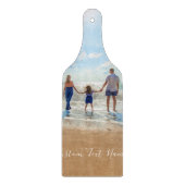 Benutzerdefiniertes Foto-Zuschnitt mit Text Schneidebrett (Vorderseite)