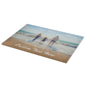 Benutzerdefiniertes Foto-Zuschnitt mit Text Schneidebrett (Ecke)