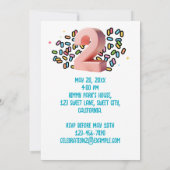 Benutzerdefiniertes Foto Zwei Niedliche 2. Geburts Einladung (Rückseite)