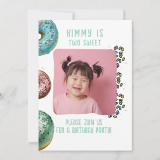 Benutzerdefiniertes Foto Zwei Niedliche 2. Geburts Einladung
