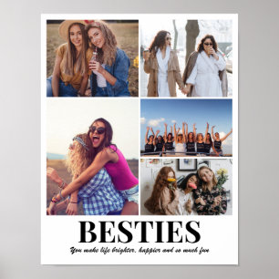 Benutzerdefiniertes Fotocollagenraster 5 Bilder 11 Poster
