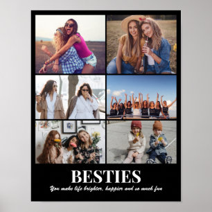 Benutzerdefiniertes Fotocollagenraster 6 Bilder 11 Poster