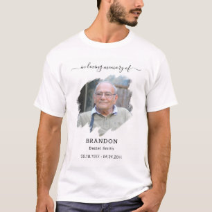 Benutzerdefiniertes Fotogedenk-Shirt Name Daten Ge T-Shirt