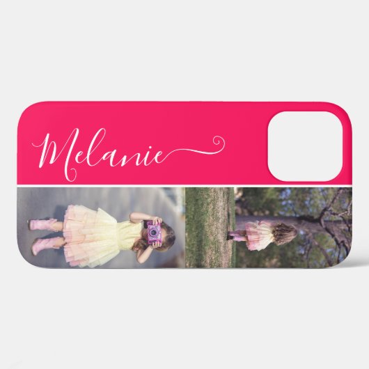 Benutzerdefiniertes Fotomodell 2 Vertikale Fotos N Case-Mate iPhone Hülle (Rückseite (Horizontal))