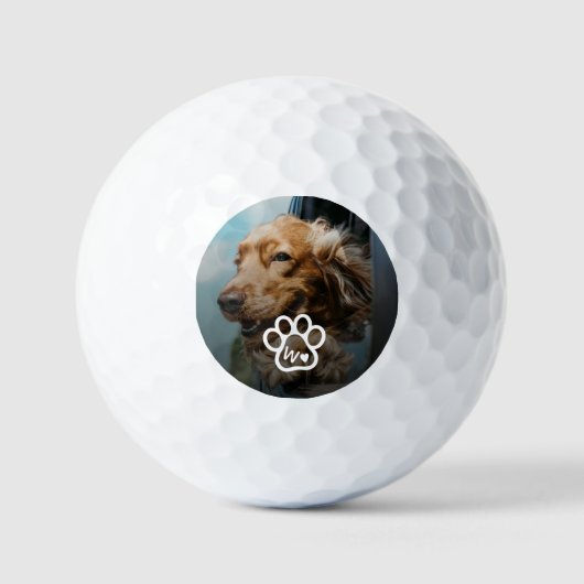 Benutzerdefiniertes Fotoporträt-Monogramm für Haus Golfball (Vorderseite)