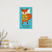 Benutzerdefiniertes Fox-Illustrations-Poster Poster (Küche)