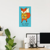 Benutzerdefiniertes Fox-Illustrations-Poster Poster (Heimbüro)