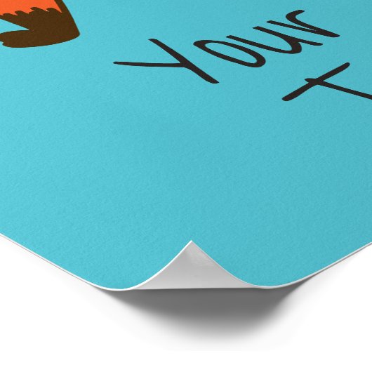 Benutzerdefiniertes Fox-Illustrations-Poster Poster (Ecke)