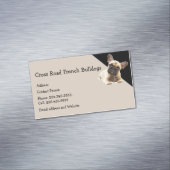 Benutzerdefiniertes französisches Bulldog-Tier-Log Magnetische Visitenkarte (Beispiel)