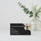 Benutzerdefiniertes französisches Bulldog-Tier-Log Visitenkarte (Stehend Vorderseite)