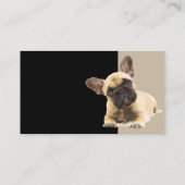 Benutzerdefiniertes französisches Bulldog-Tier-Log Visitenkarte (Rückseite)