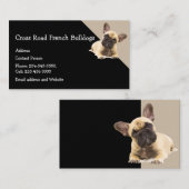 Benutzerdefiniertes französisches Bulldog-Tier-Log Visitenkarte (Vorne/Hinten)