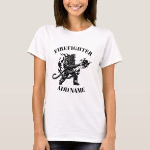 Benutzerdefiniertes Frauen-Feuerwehr-T-Shirt T-Shirt