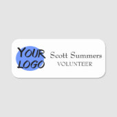 Benutzerdefiniertes Freiwilligenlogo Namensschild (Vorderseite)