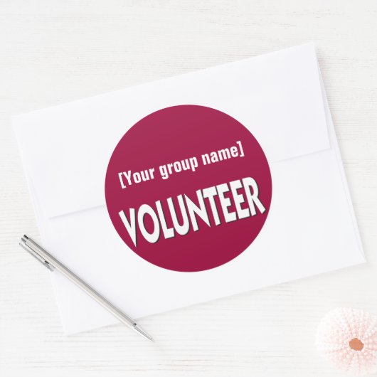 Benutzerdefiniertes Freiwilligenprogramm Runder Aufkleber (Umschlag)