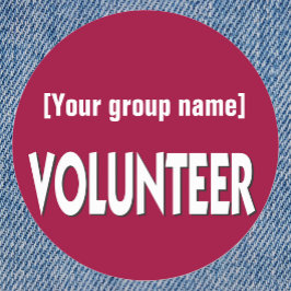 Benutzerdefiniertes Freiwilligenprogramm Runder Aufkleber